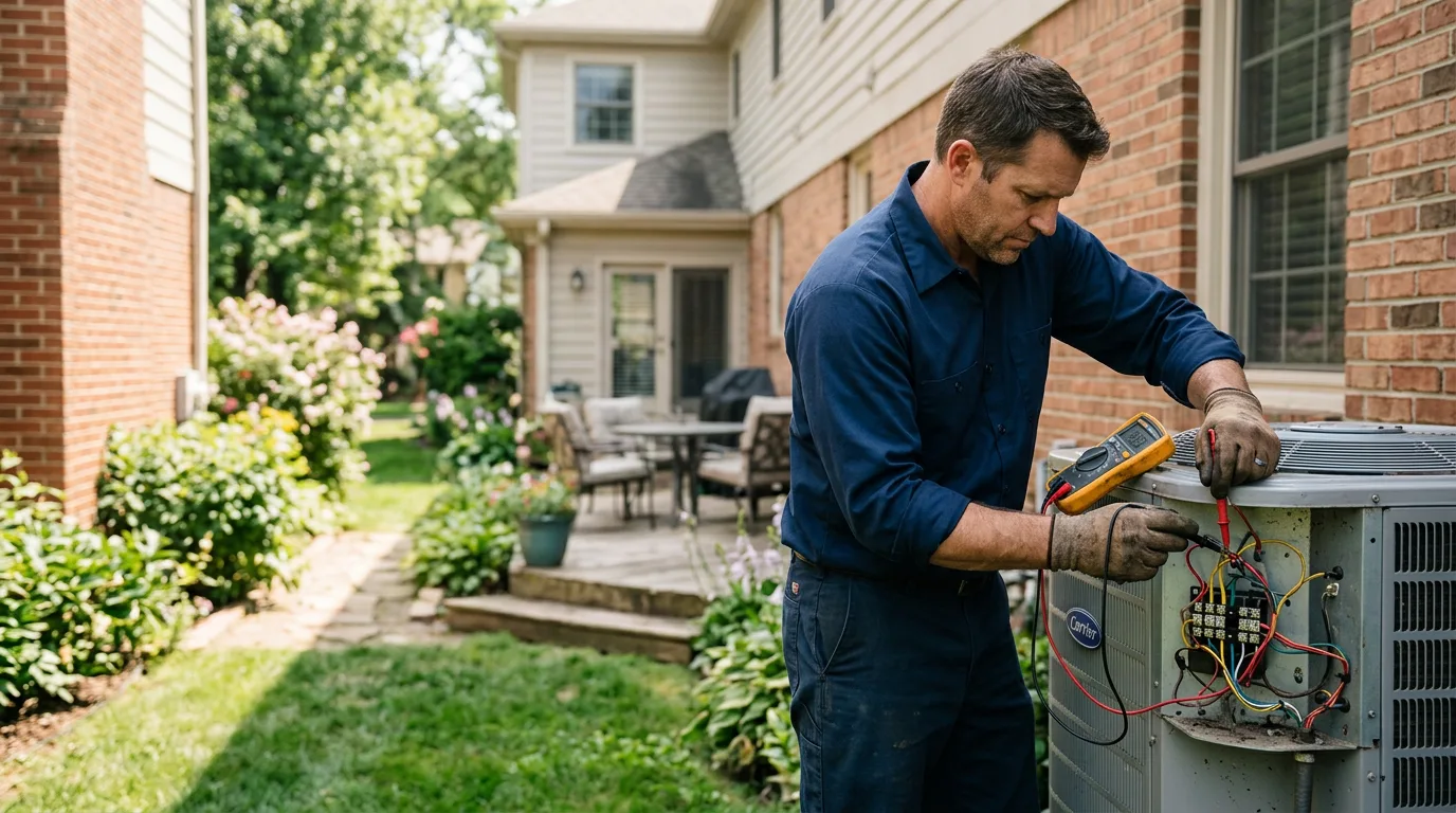 HVAC technician working near South Paris, ME